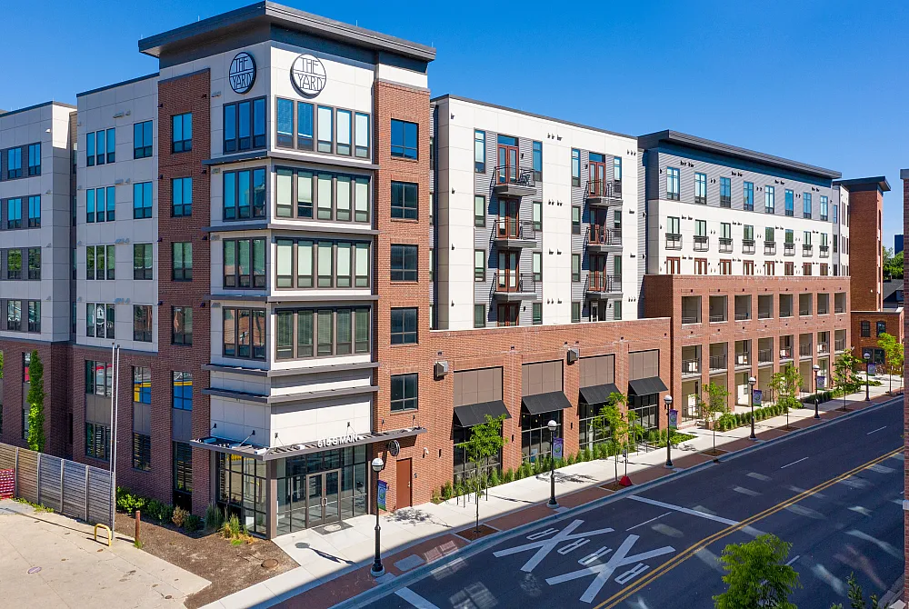 Outside of The Yard apartment complex